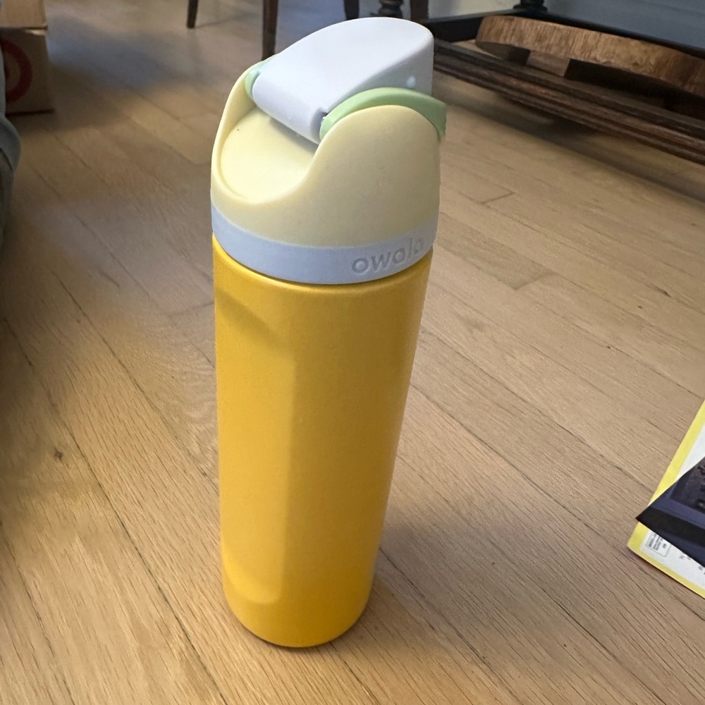 Owala yellow water bottle